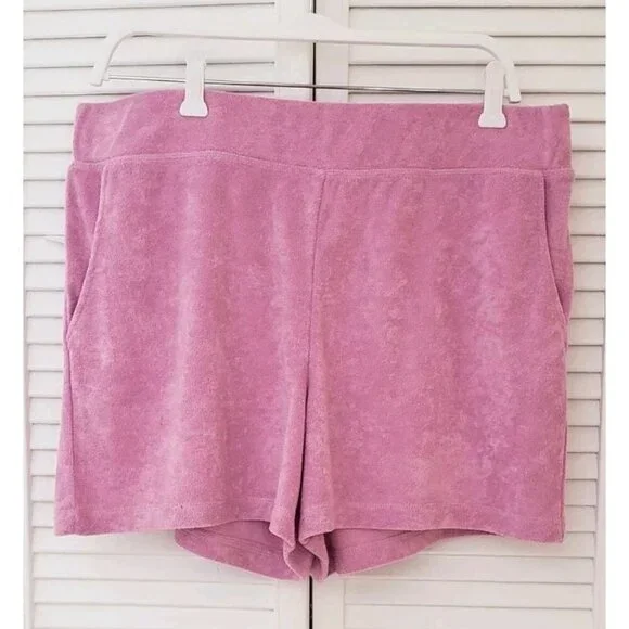 NWT JUICY COUTURE BLING TOWEL TERRY SHORTIE SET DEWBERRY XLARGE - Picture 6 of 15